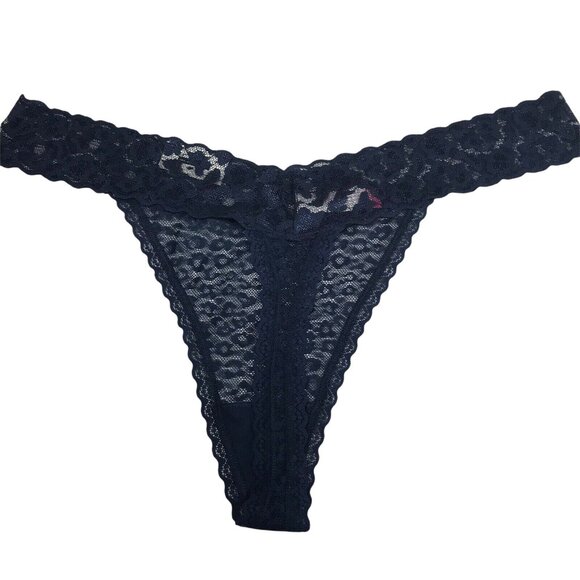 No Boundaries Womens Size XXXL 10 Thong Panty Lace Blue New With Tags - Picture 2 of 9